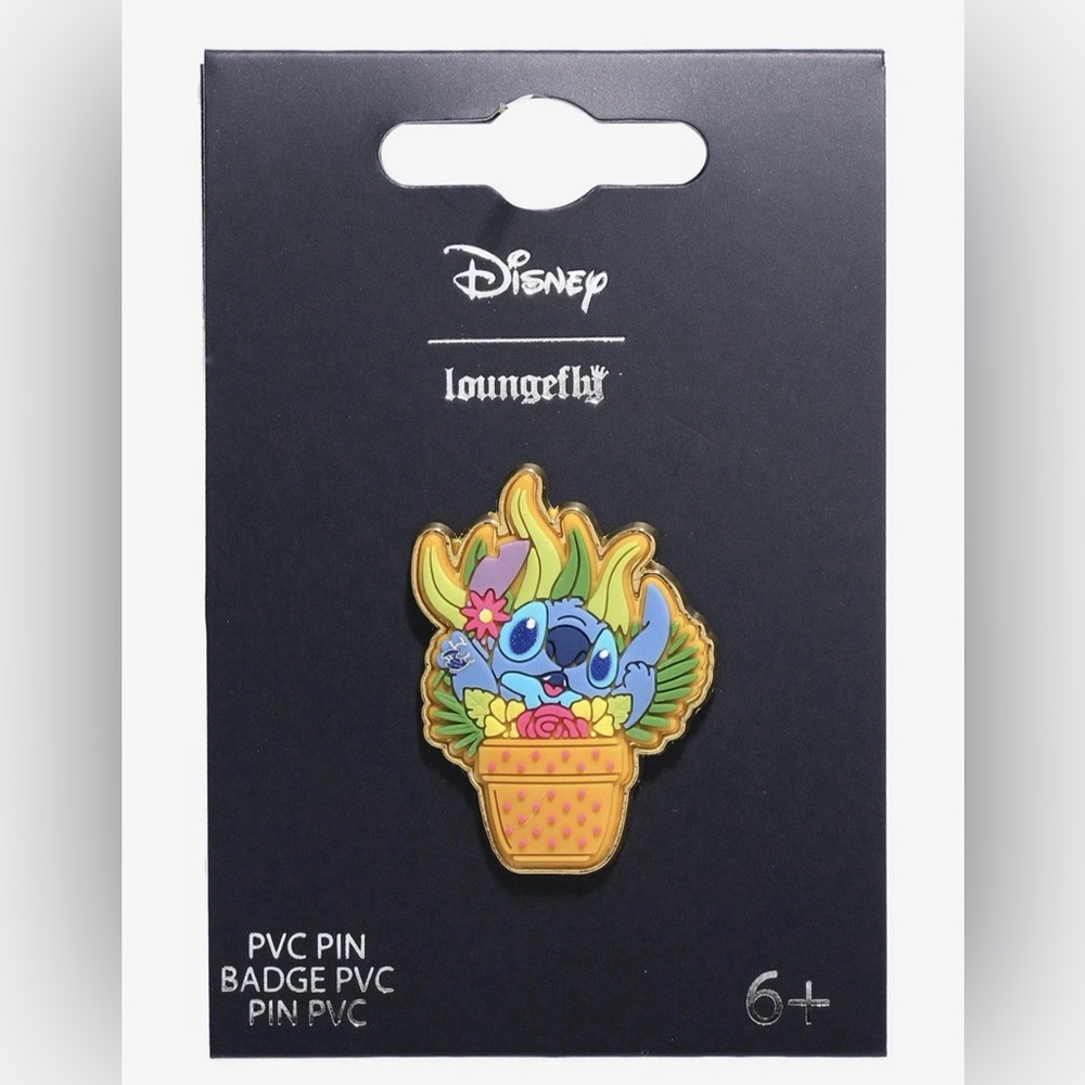 Loungefly Disney Lilo & Stitch Floral Enamel Pin Exclusive